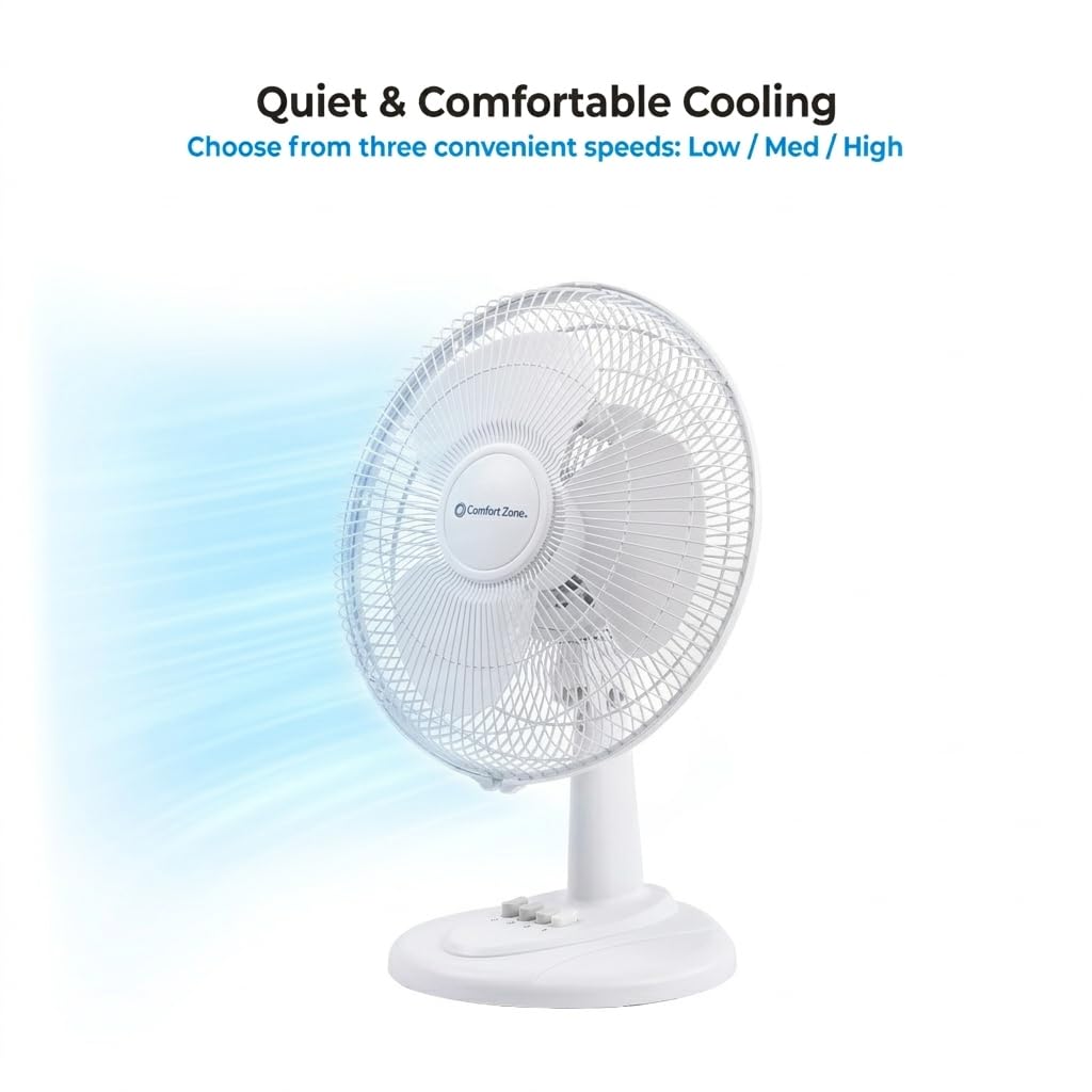 16 inch 3 Speed Oscillating Table Fan V584