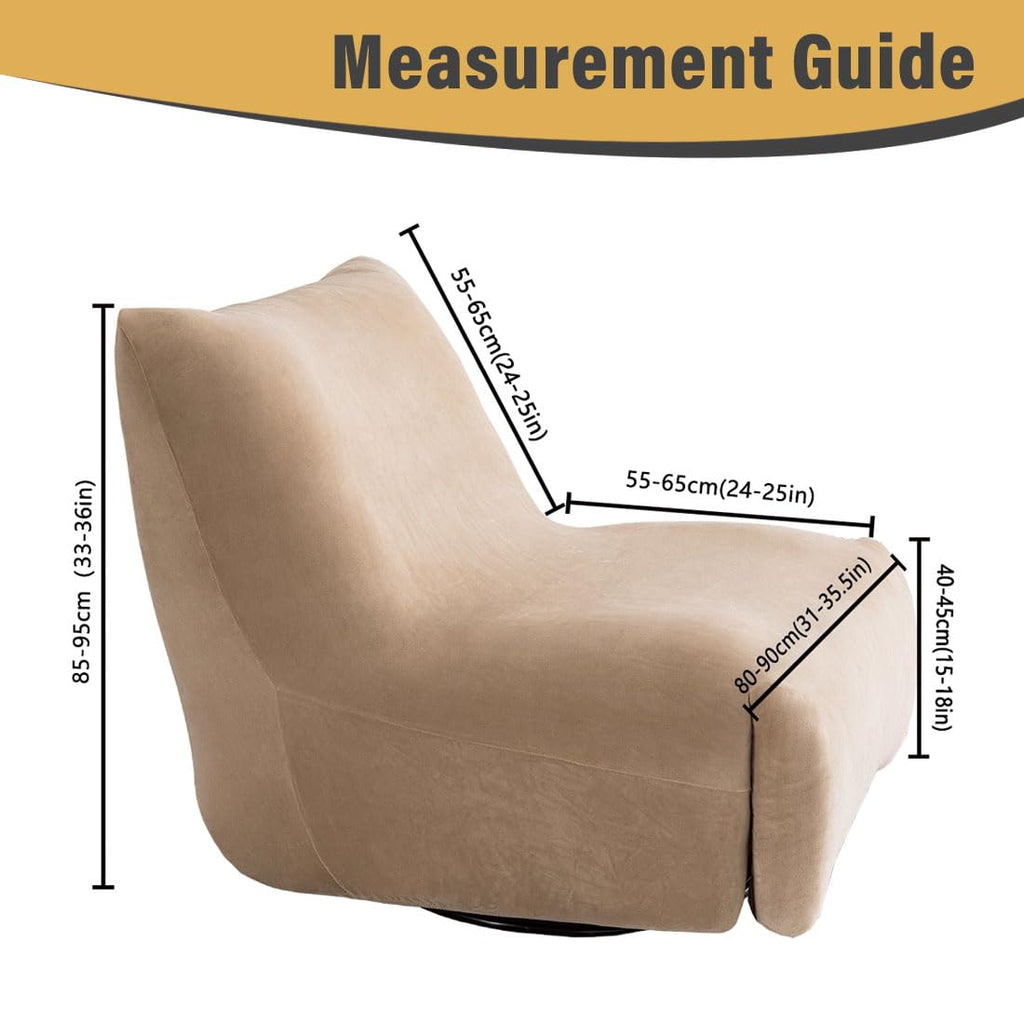 Light Gray Velvet Oversized Recliner Chair Cover N570