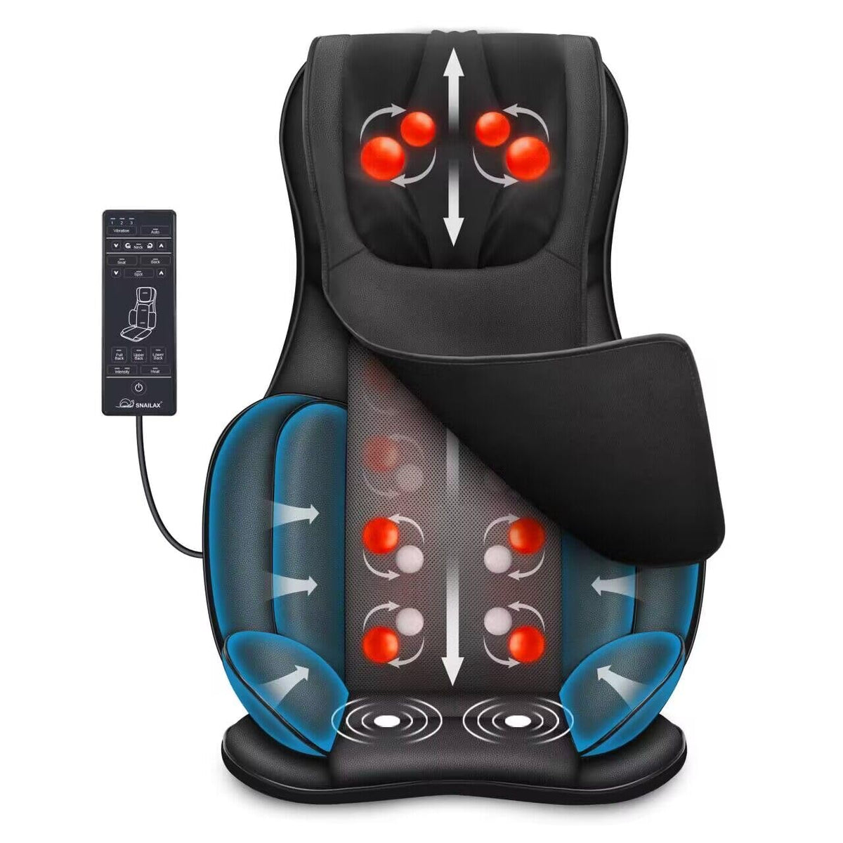 Shiatsu Neck and Back Massager Chair Pad with Heat G856