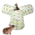 3 Way Collapsible Tunnel with Carrot Patterns Small Pet Hideout X879916