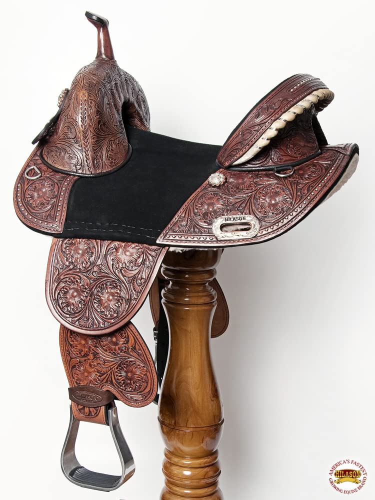 Western Horse Treeless Trail Barrel Saddle Leather I567