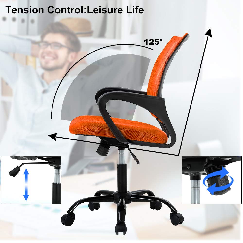 Ergonomic Mid Back Mesh Office Chair with Lumbar Support Q433924