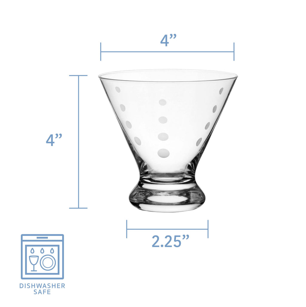 Set of 4 Stemless Martini Glass P712745