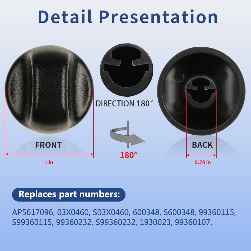 Black Range Hood Knob Replacement Part S577