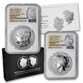 American Proof Silver Morgan and Peace $1 A309