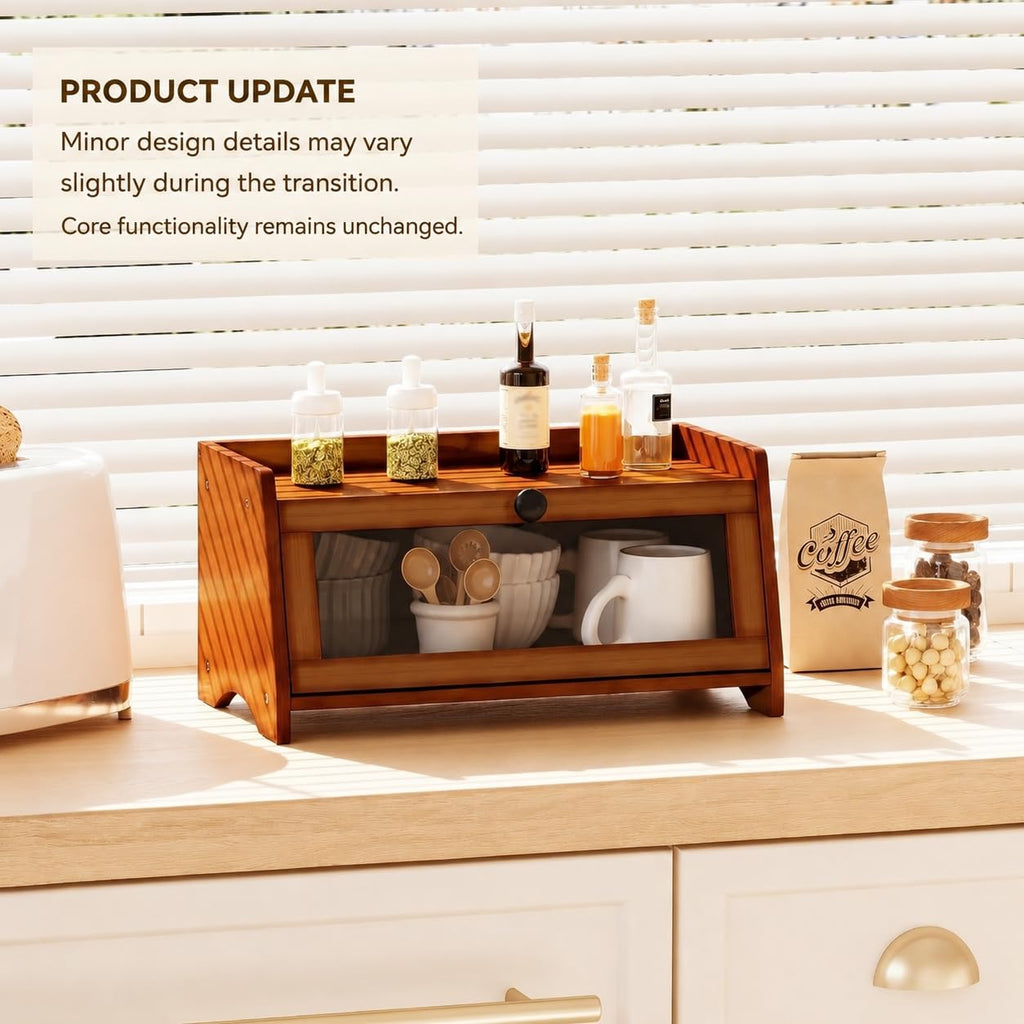 Brown Bamboo Bread Box F61763
