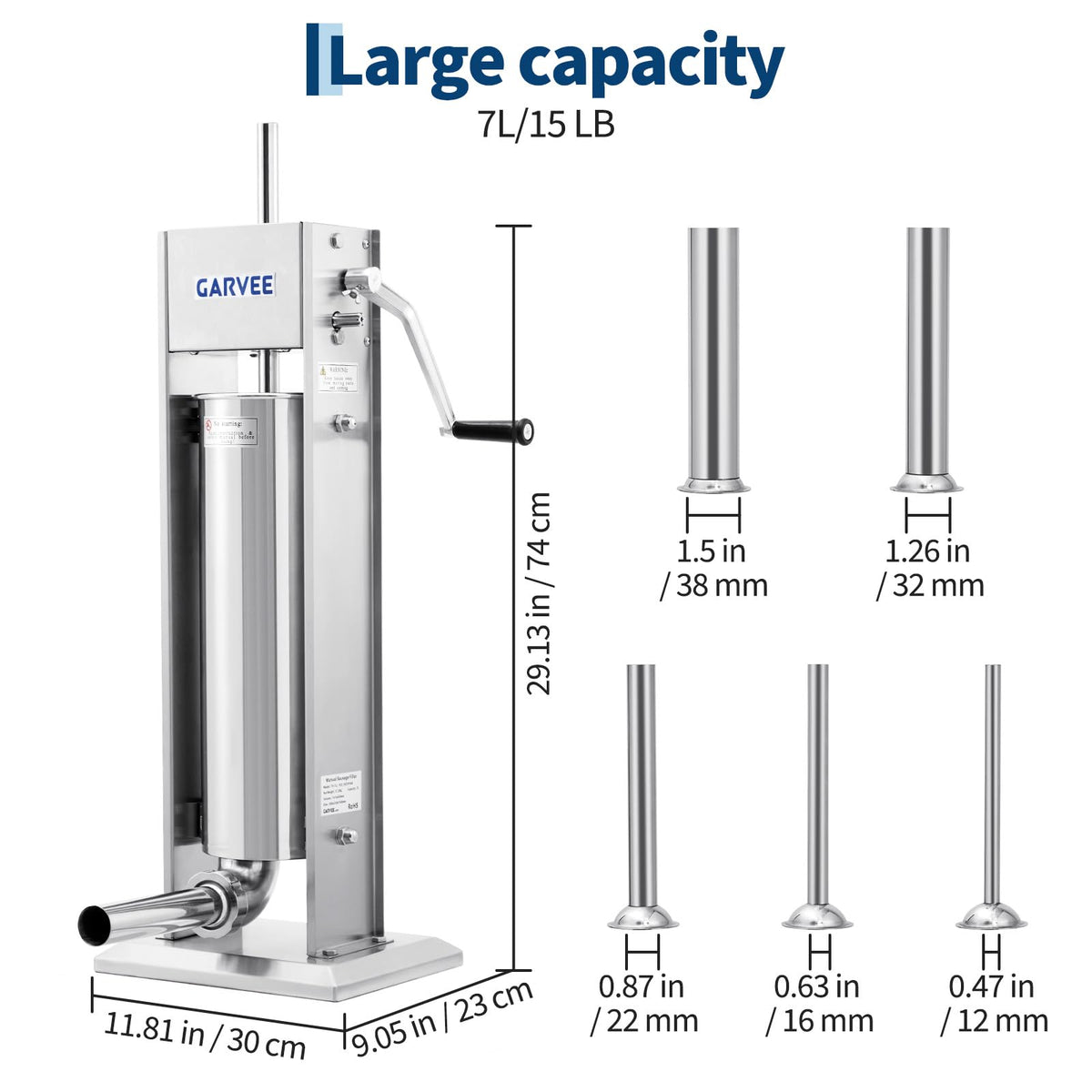 304 Stainless Steel Manual Vertical Sausage Stuffer K34983