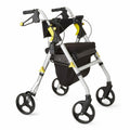 Folding Rolling Walker with Seat, 8-inch Wheels, Silver H571050
