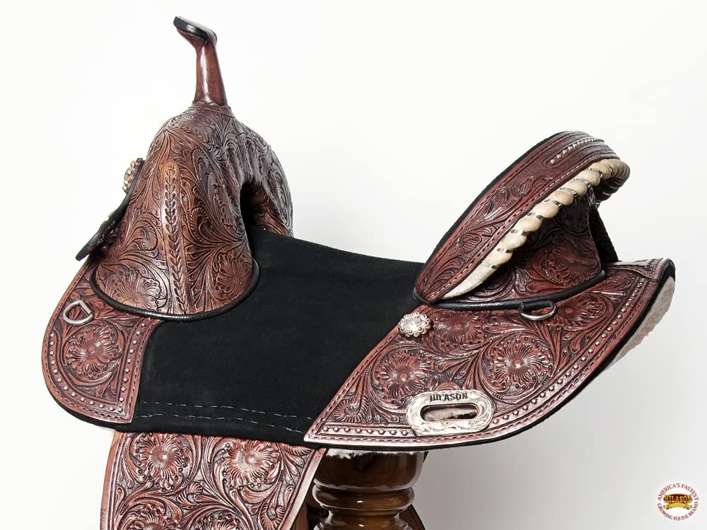 Western Horse Treeless Trail Barrel Saddle Leather I567