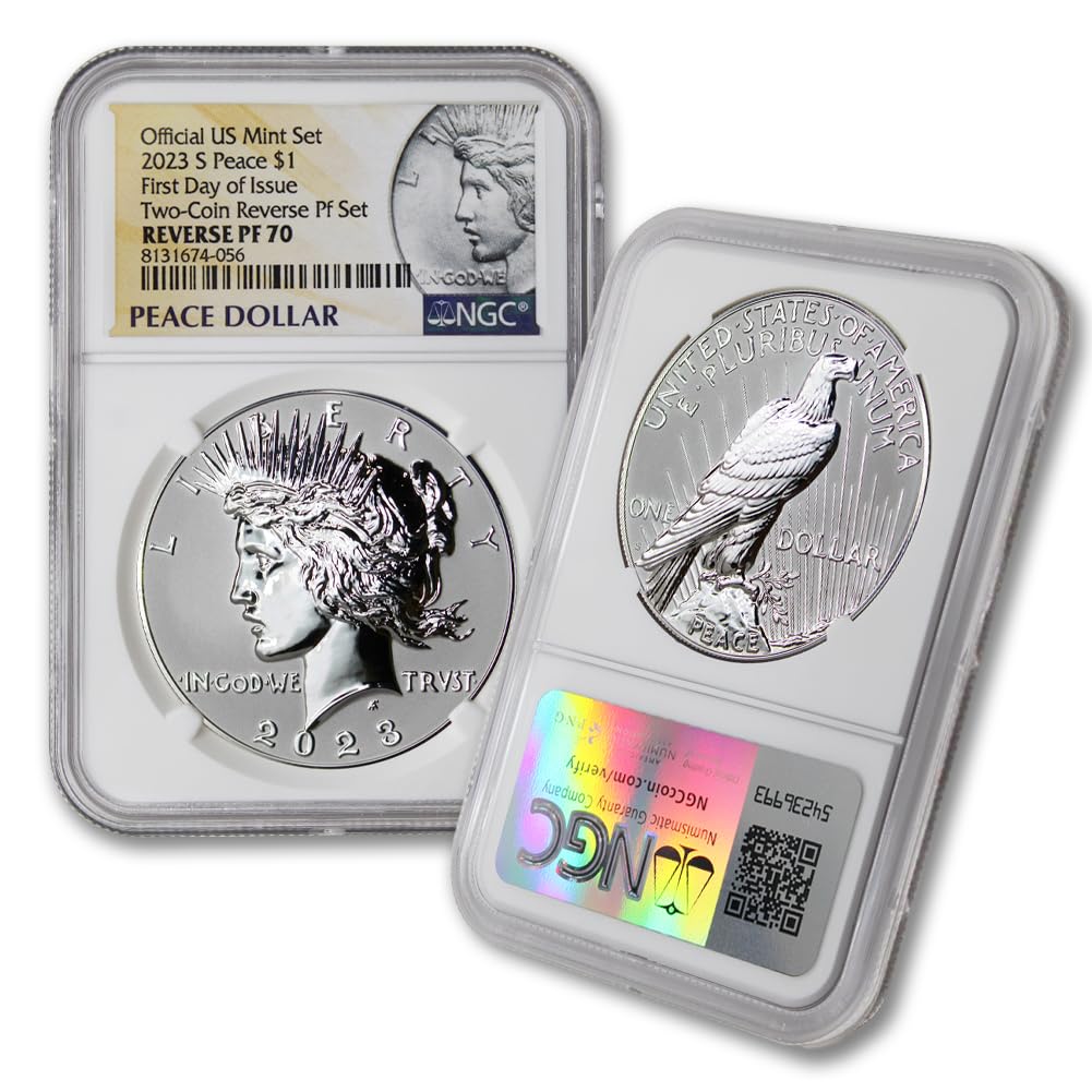 American Proof Silver Morgan and Peace $1 A309