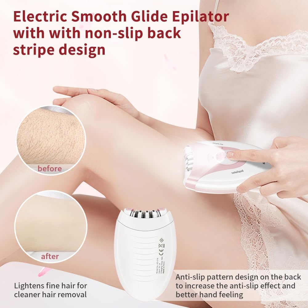 Facial Epilator with LED Light Two Speed Hair Removal Device Y6709
