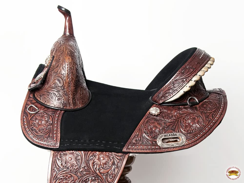 Western Horse Treeless Trail Barrel Saddle Leather I567