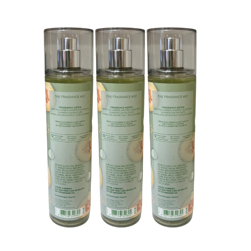 Cucumber Melon Fine Fragrance Mist 8oz Pack of 3 U8973