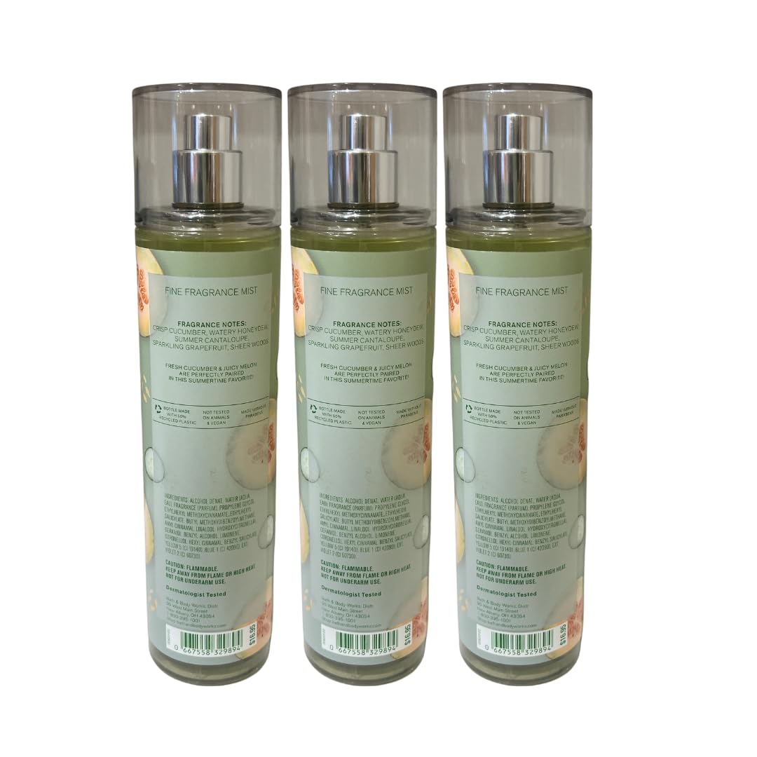 Cucumber Melon Fine Fragrance Mist 8oz Pack of 3 U8973