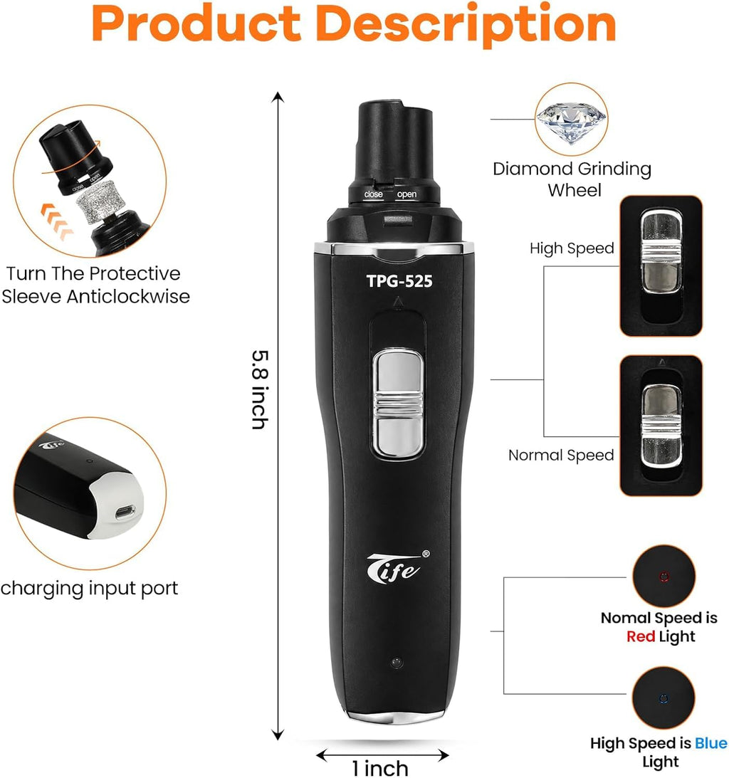 Rechargeable Electric Pet Nail Grinder Y8891