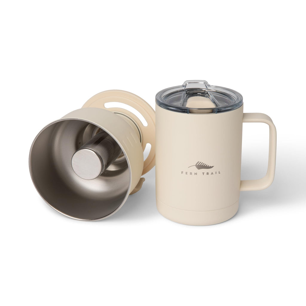 12 oz Insulated Mug with Lid and Reusable Coffee Filter L883