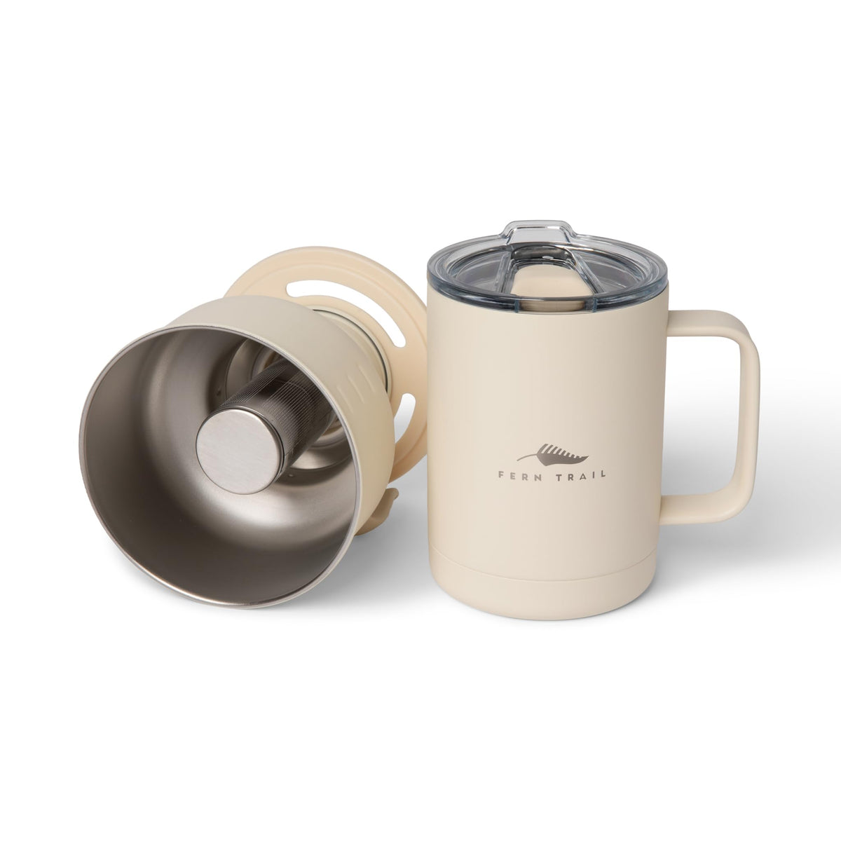 12 oz Insulated Mug with Lid and Reusable Coffee Filter L883