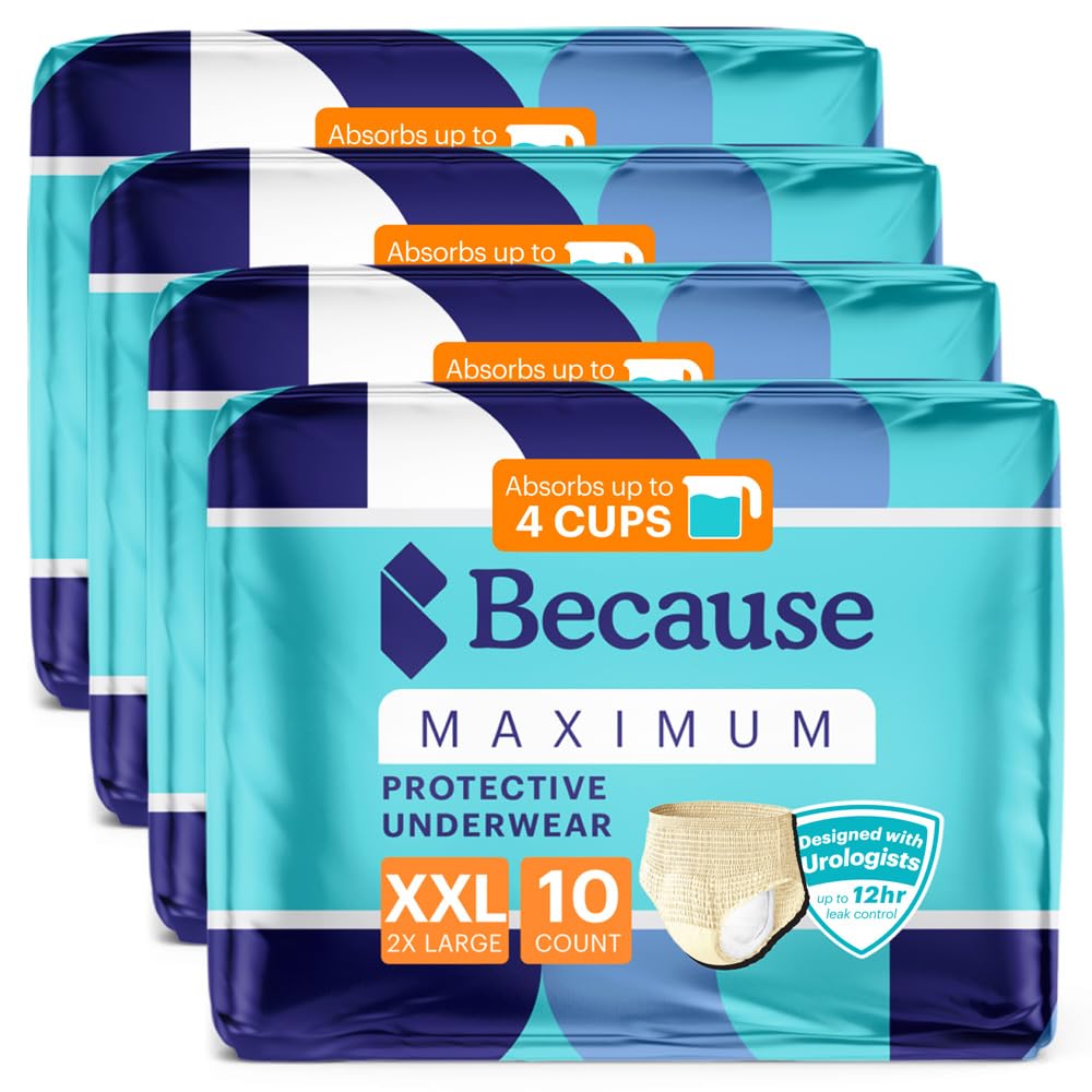 Beige XXLarge Disposable Incontinence Underwear 40 Count F84183