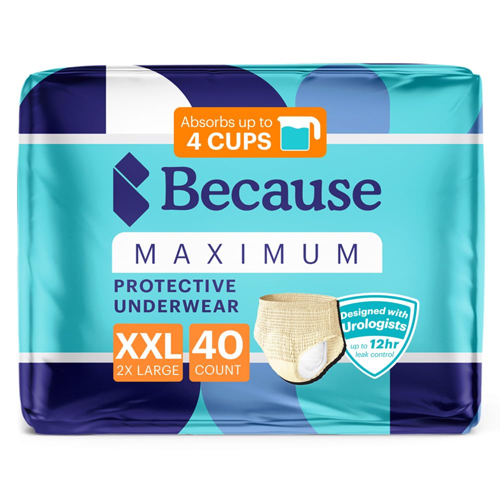 Beige XXLarge Disposable Incontinence Underwear 40 Count F84183