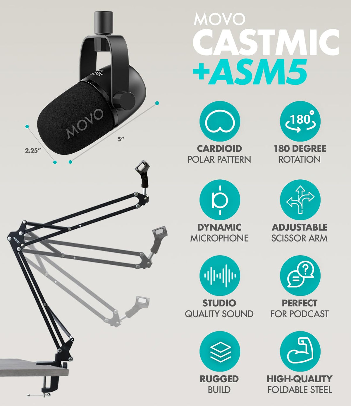 4-Person Podcast Equipment Bundle with 4-Channel USB Audio Interface and 4 Dynamic Microphones V178830