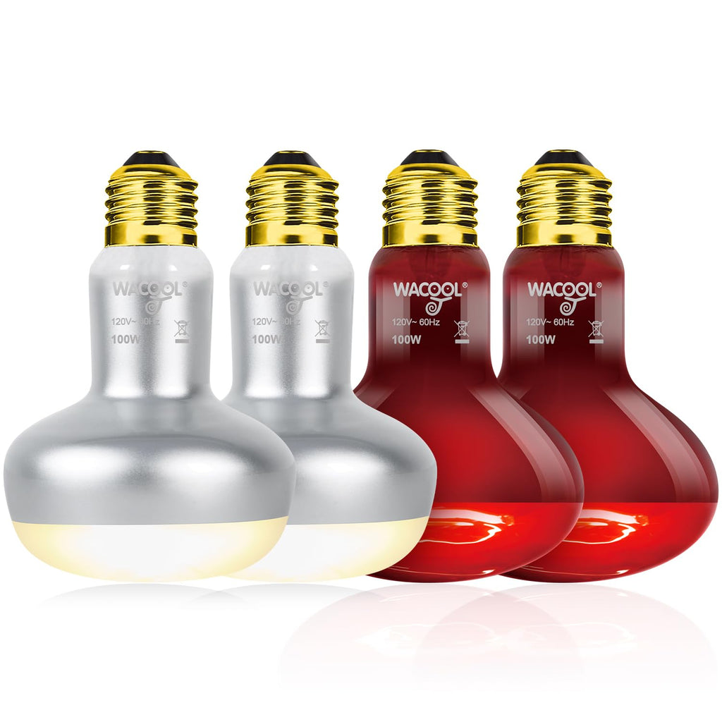 4 Pack Reptile Heat Lamp Day & Night Kit 100W N372726