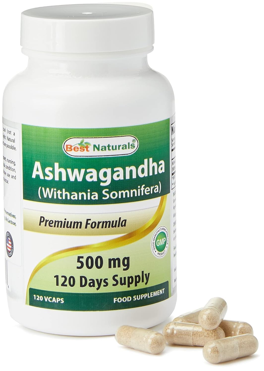 Ashwagandha Capsules 500 mg 120 Count C731