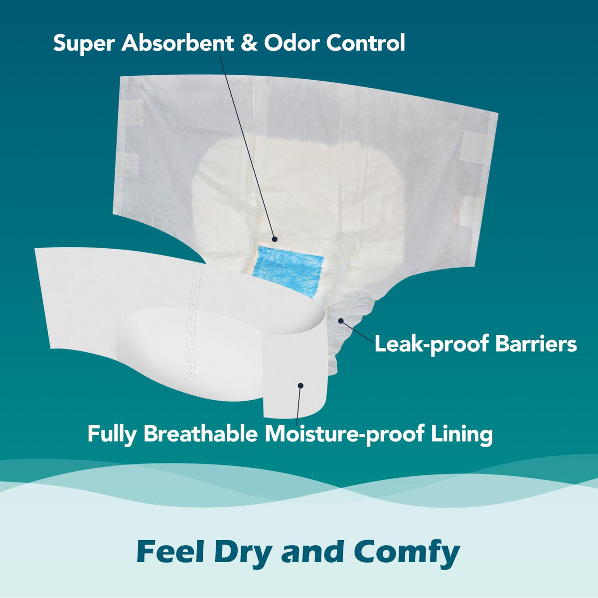 White Adult Diapers M7022