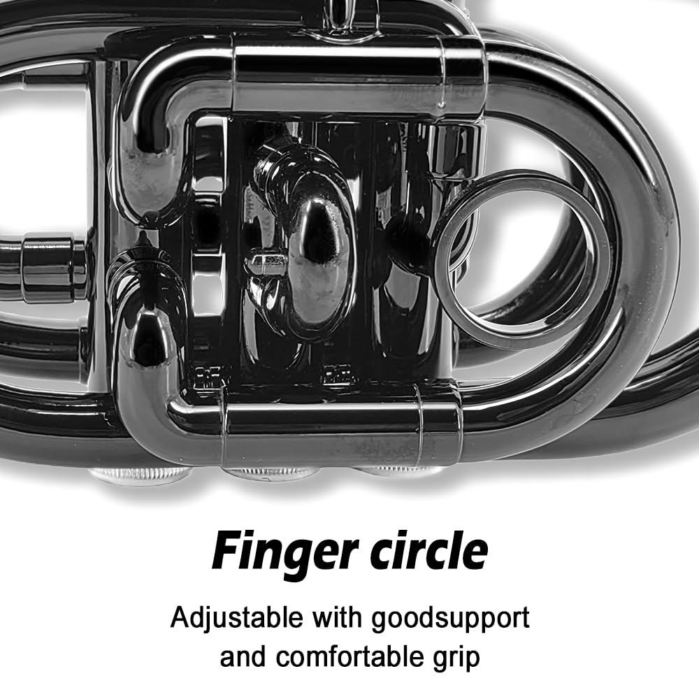 Bb Flat Pocket Trumpet with Cleaning Cloth, 7C Mouthpiece and Hard Case K69638