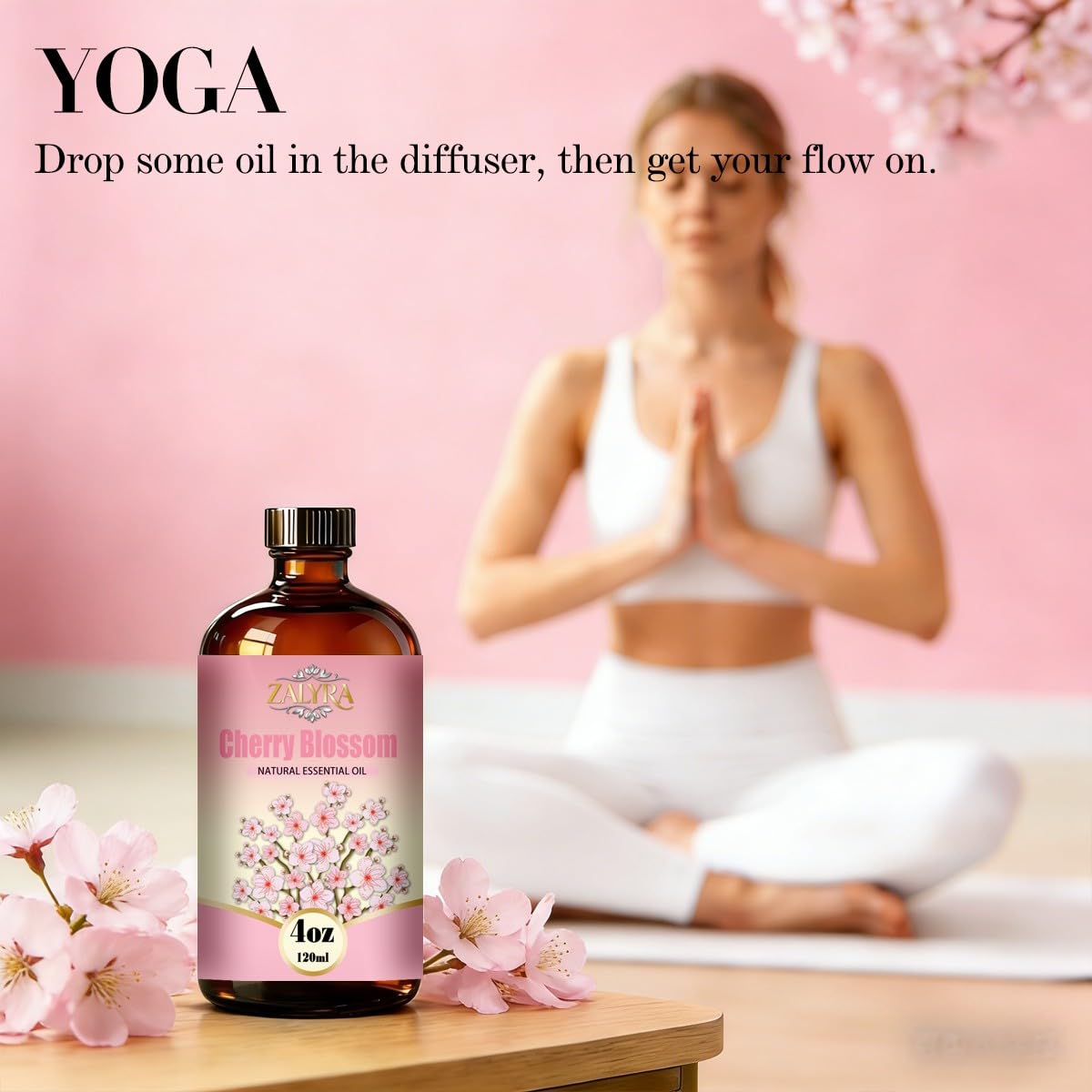 Cherry Blossom & Lavender Essential Oil 4 Fl Oz + 0.33 Fl Oz B83706