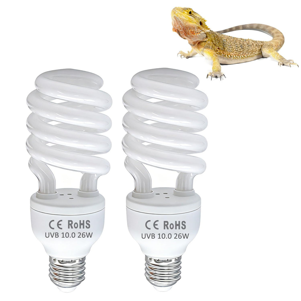 E26 Reptile UVB Light Bulb 26W 2-Pack O27016