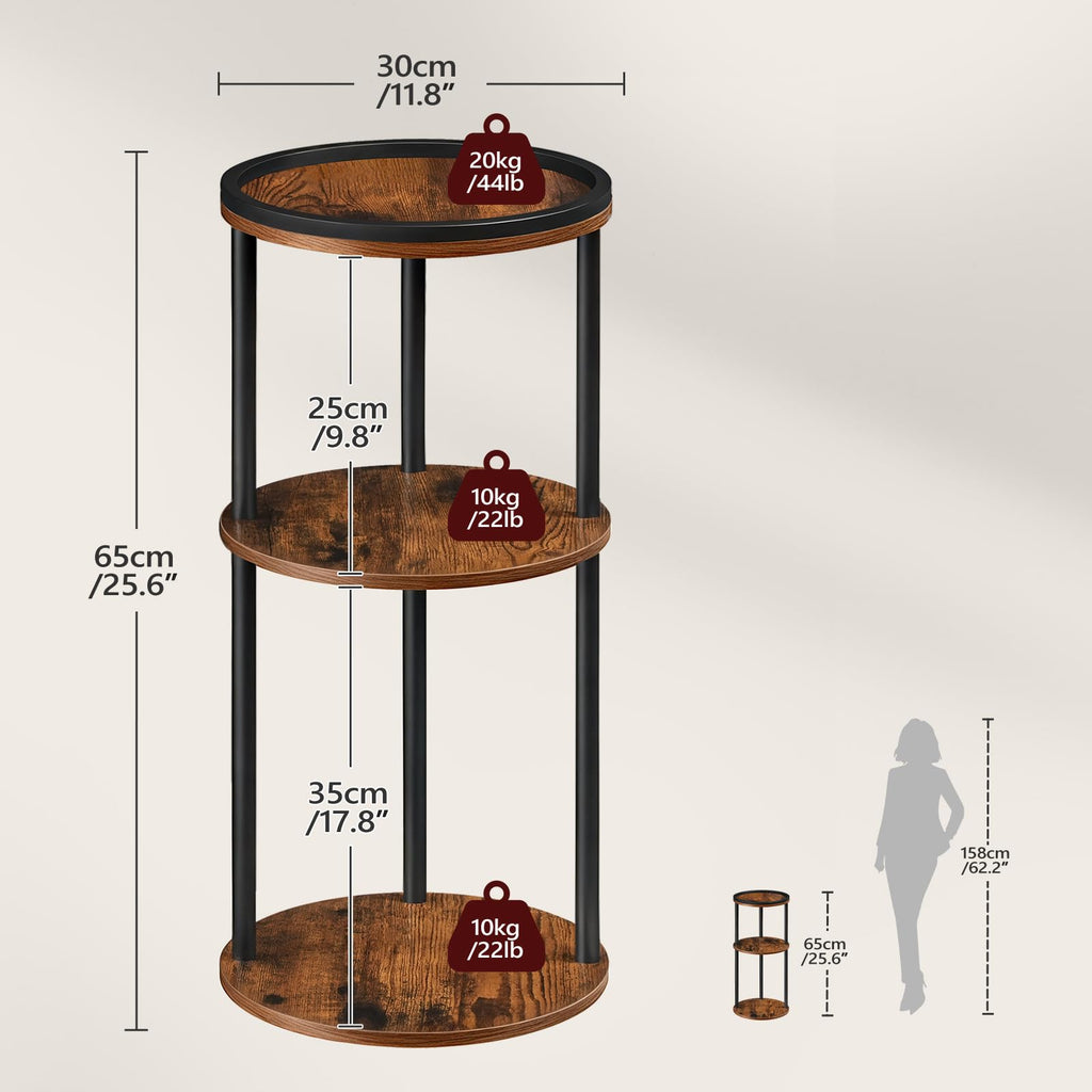 Small Round 3-Tier Side Table J486623