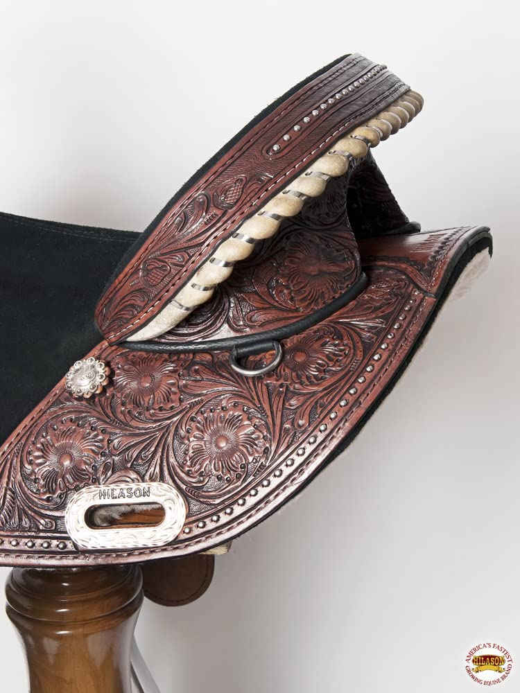 Western Horse Treeless Trail Barrel Saddle Leather I567