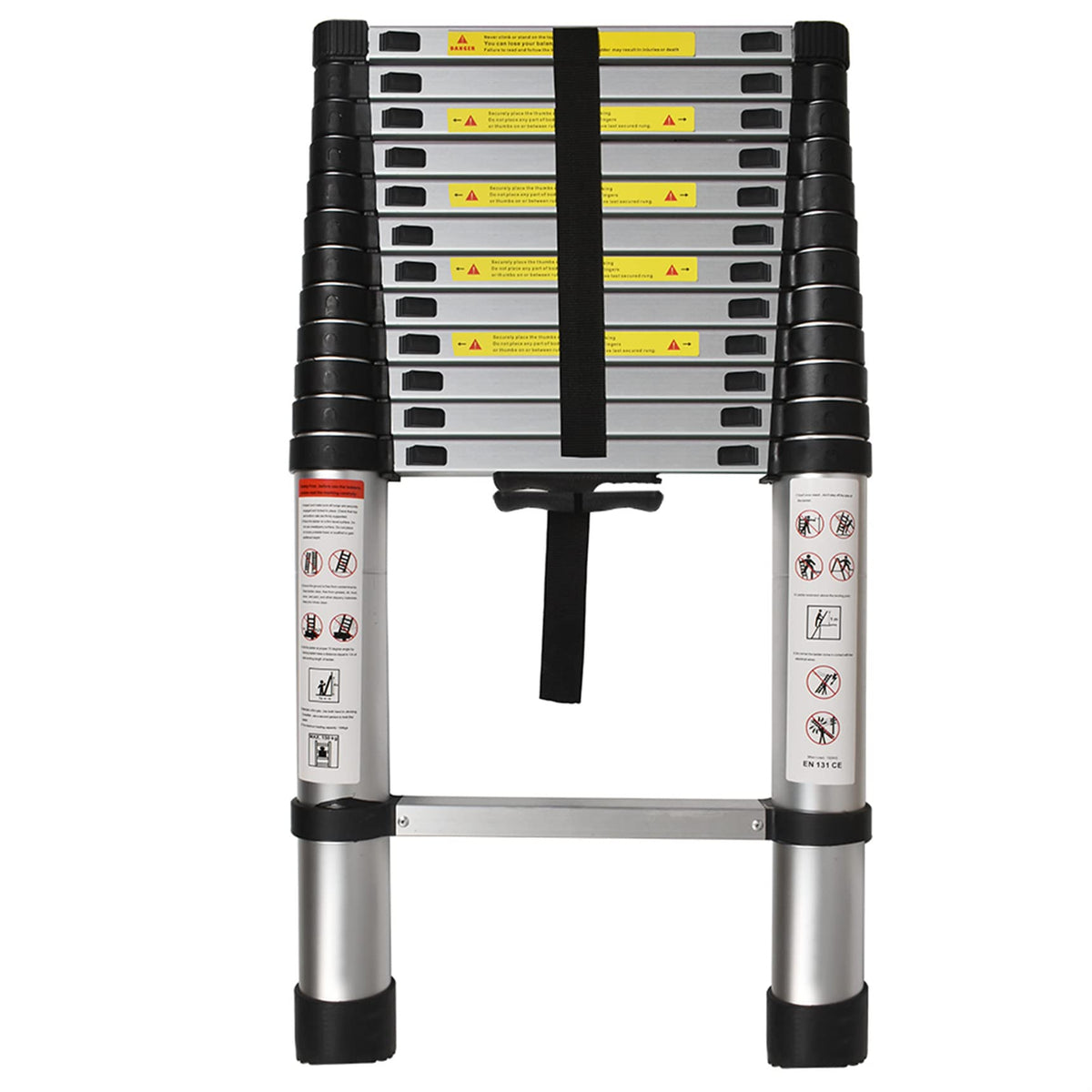 14.5 FT Aluminum Telescoping Ladder 330LB Capacity L303
