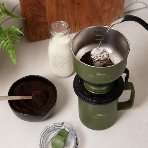 12 oz Insulated Mug with Lid and Reusable Coffee Filter L883