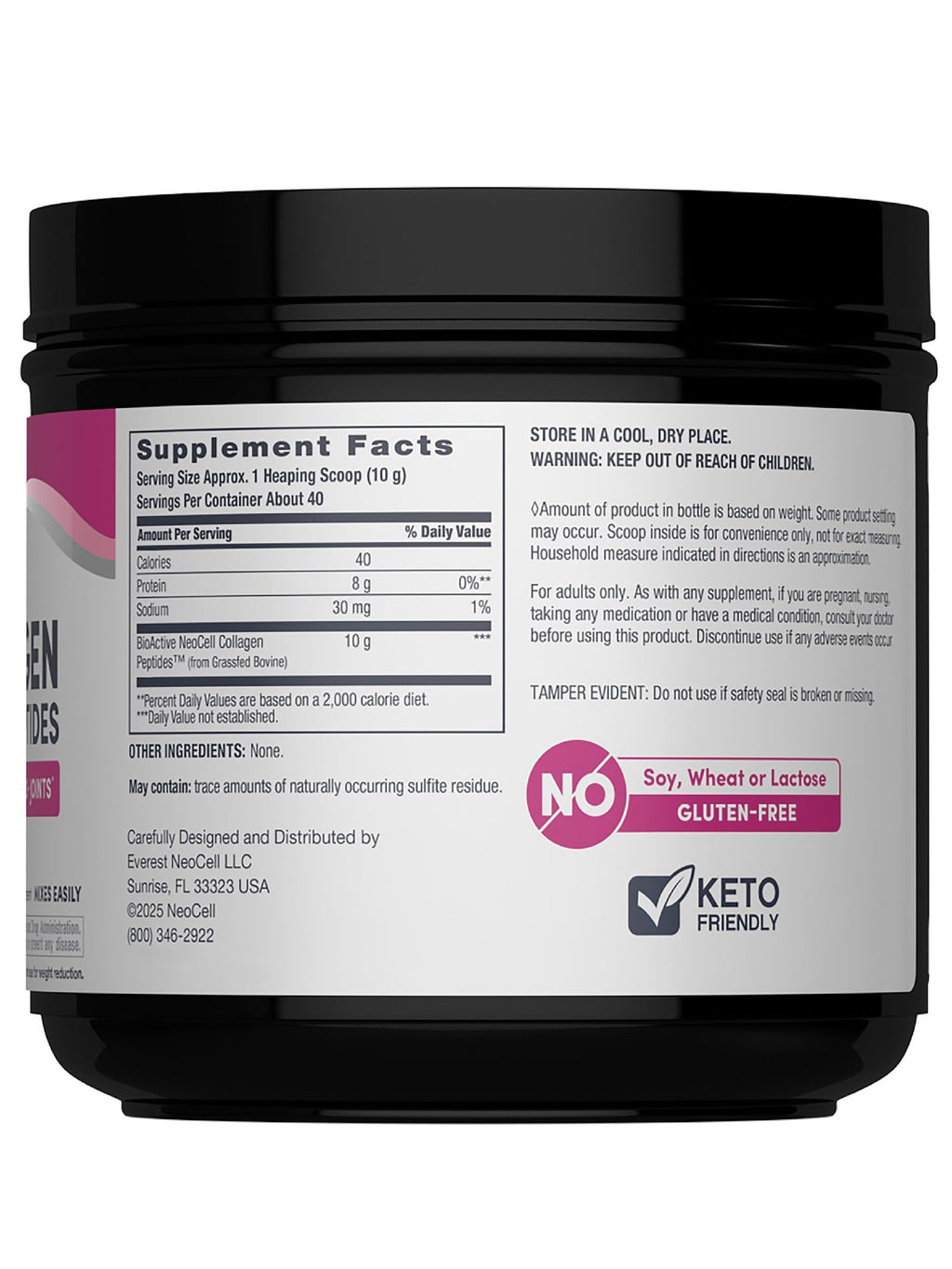 Grassfed Collagen Peptides Powder 14 oz Unflavored A542