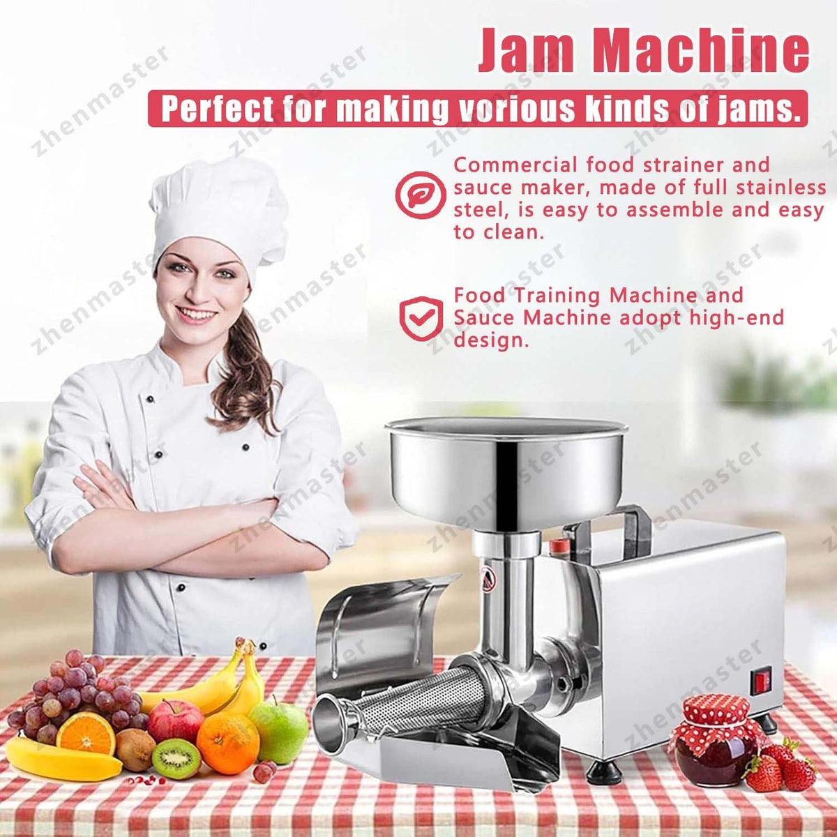 450W Electric Stainless Steel Tomato Strainer T717532
