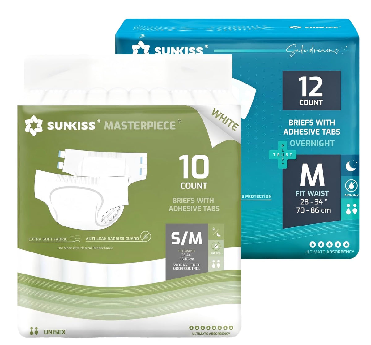 White Adult Diapers M7022