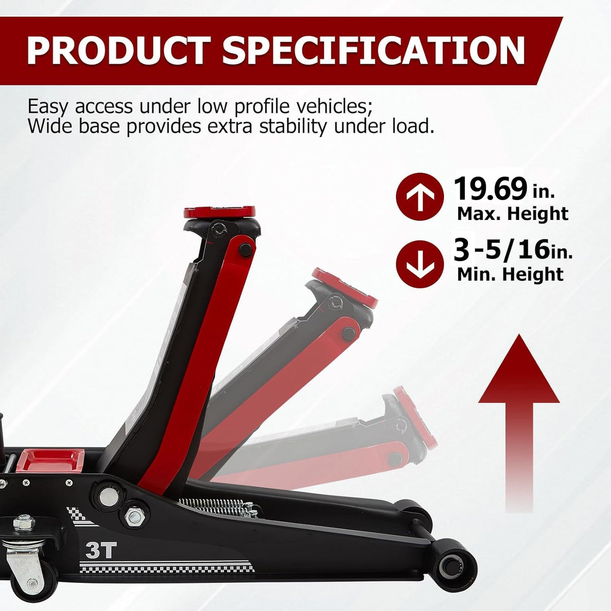 3 Ton Low Profile Steel Floor Jack G9599