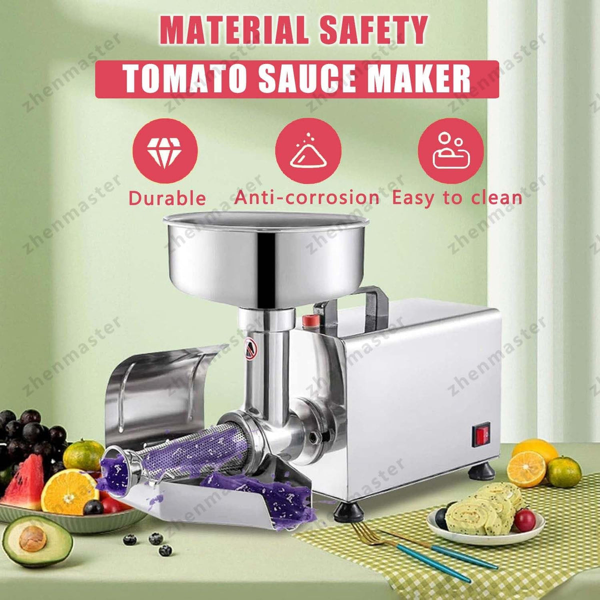 450W Electric Stainless Steel Tomato Strainer T717532