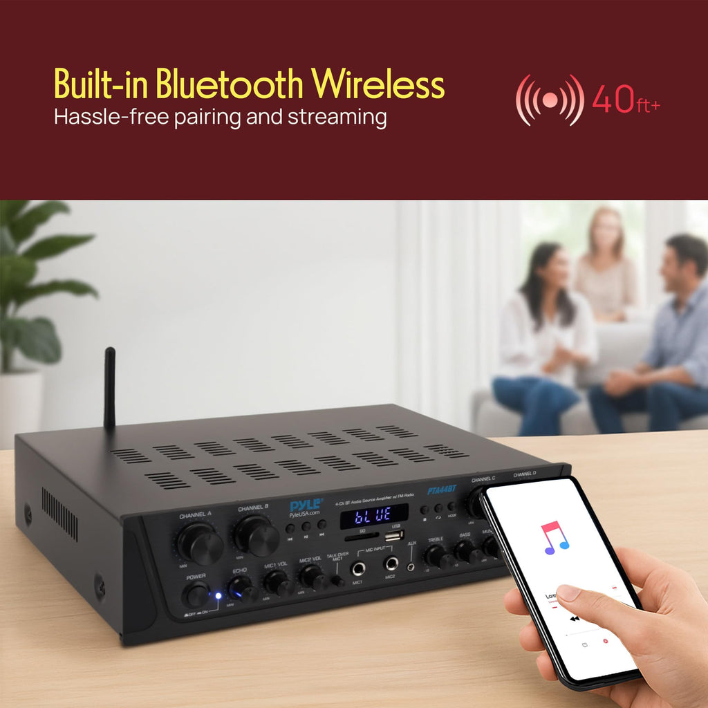 4-Channel Audio Amplifier with Bluetooth V9686