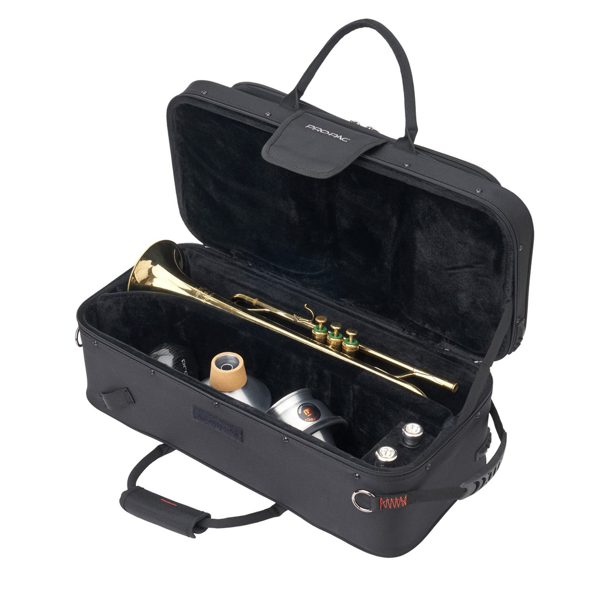 Black Trumpet Rectangular Case with Mute Storage Compartment O411102