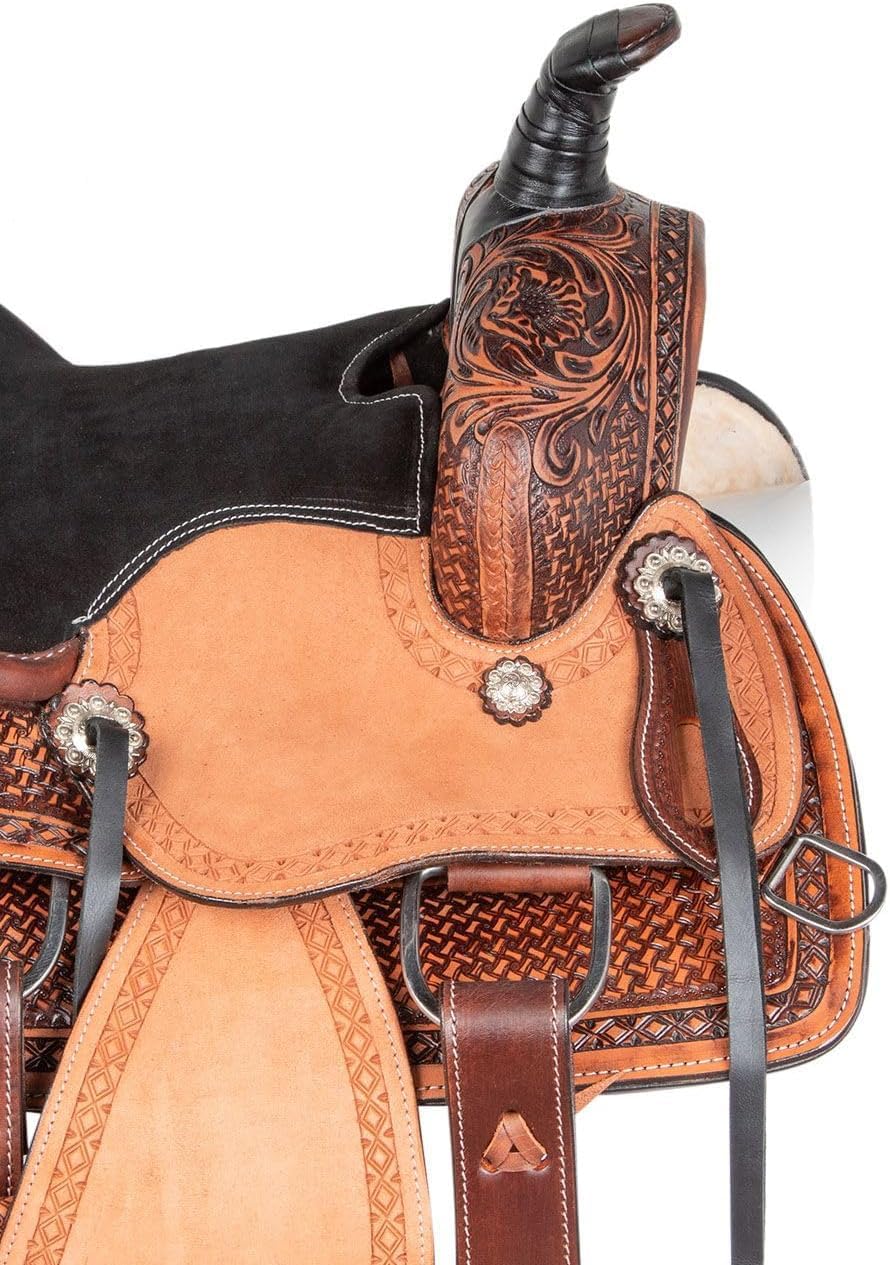 Leather Horse Saddle Set with Tack & Stirrups N400201