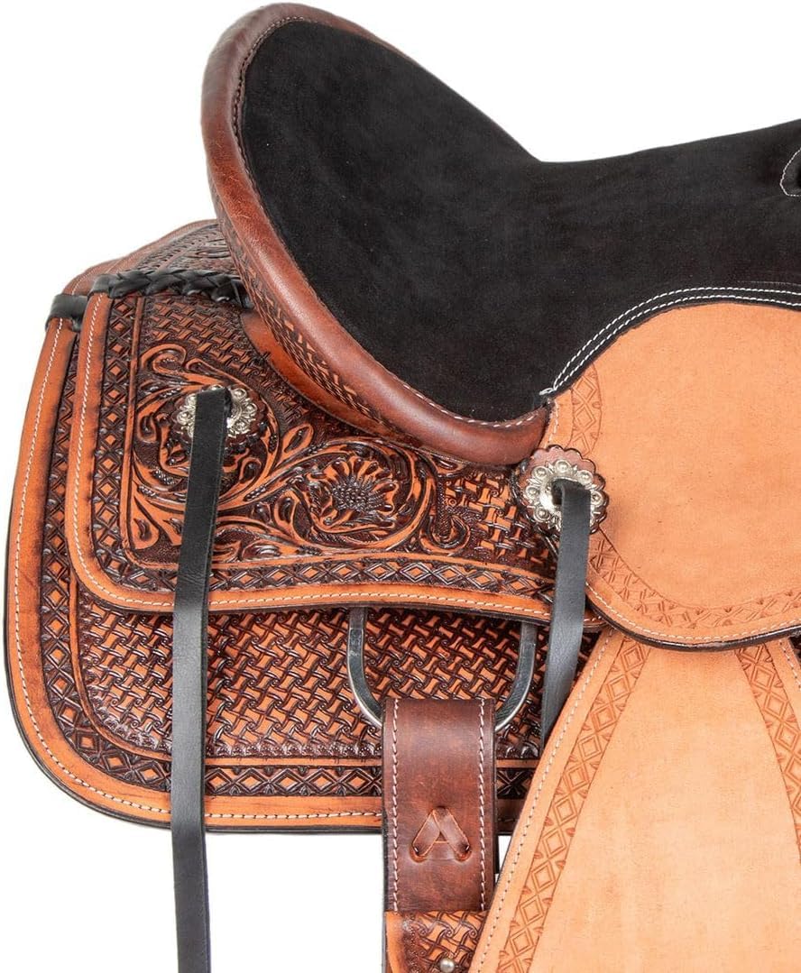 Leather Horse Saddle Set with Tack & Stirrups N400201