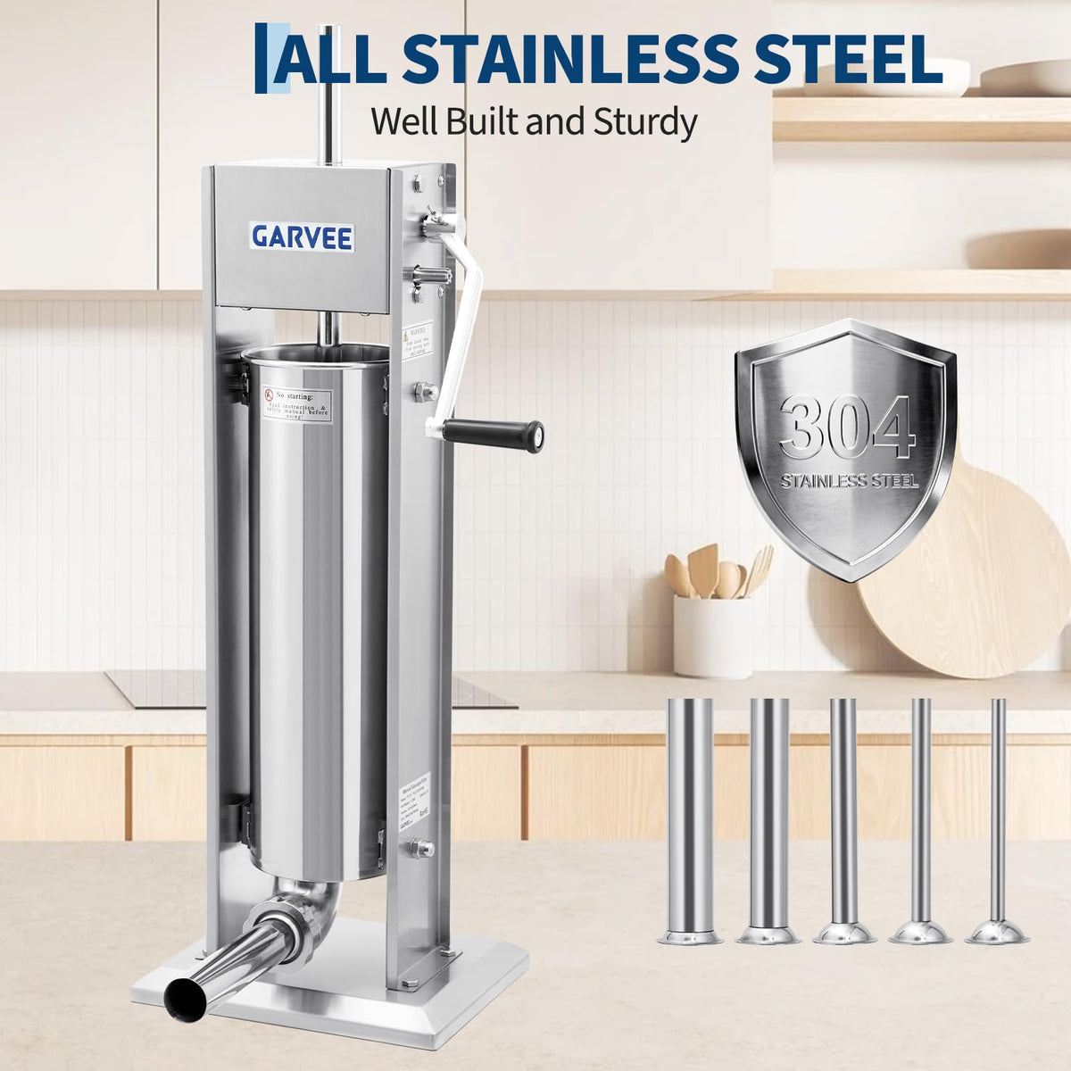 304 Stainless Steel Manual Vertical Sausage Stuffer K34983