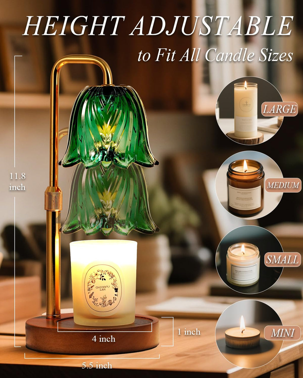 Dimmable Candle Warmer Lamp with Timer L8155