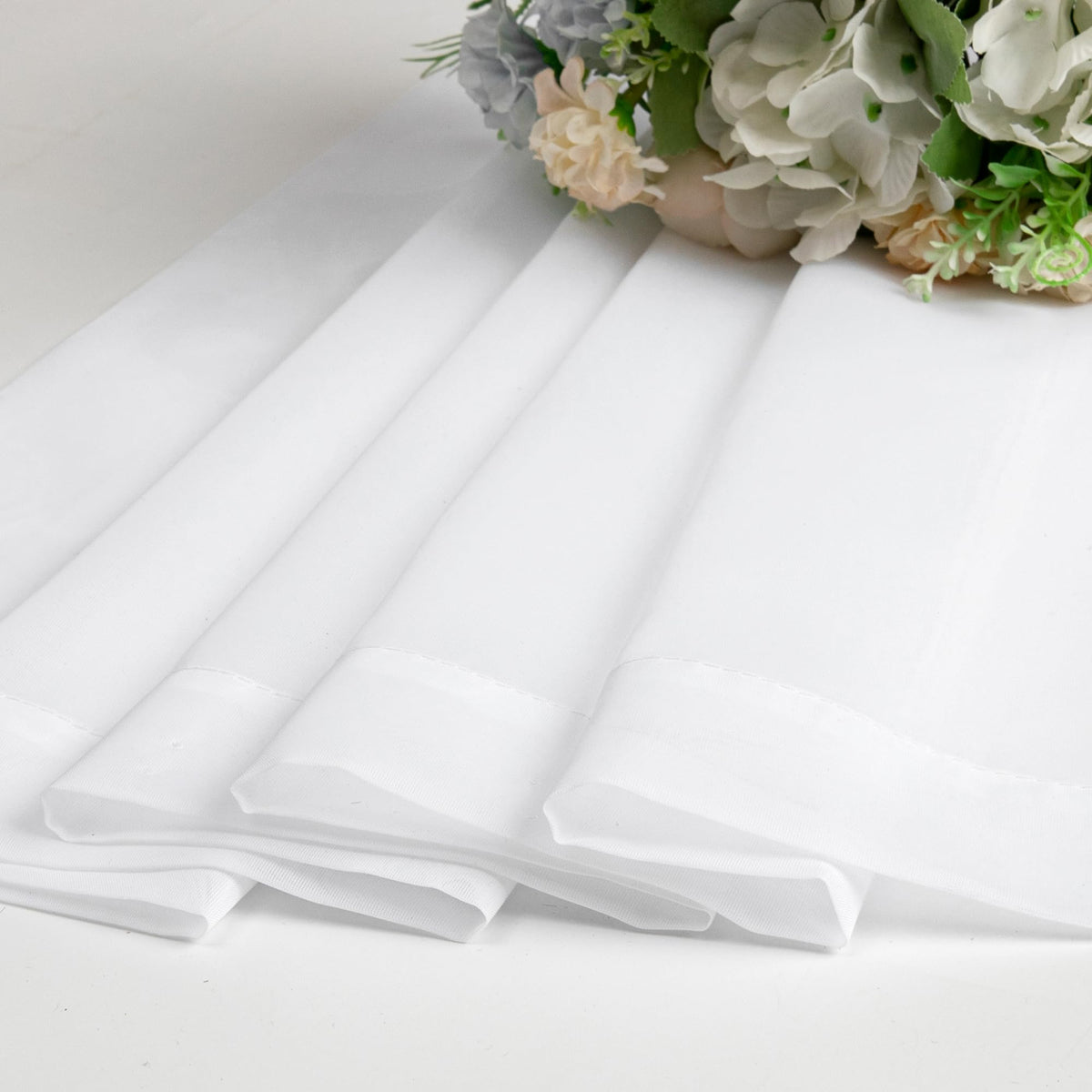 White Sheer Curtains 72 Inches Long 2 Panels J44855