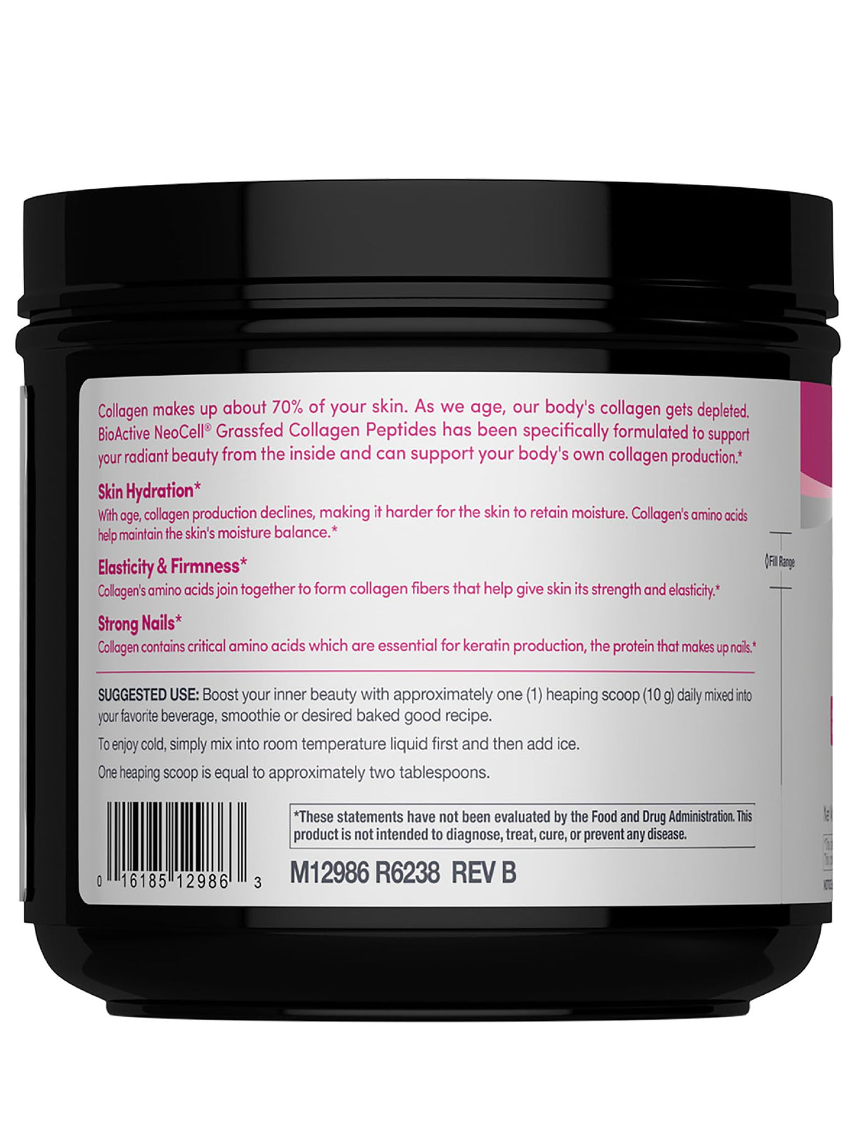 Grassfed Collagen Peptides Powder 14 oz Unflavored A542