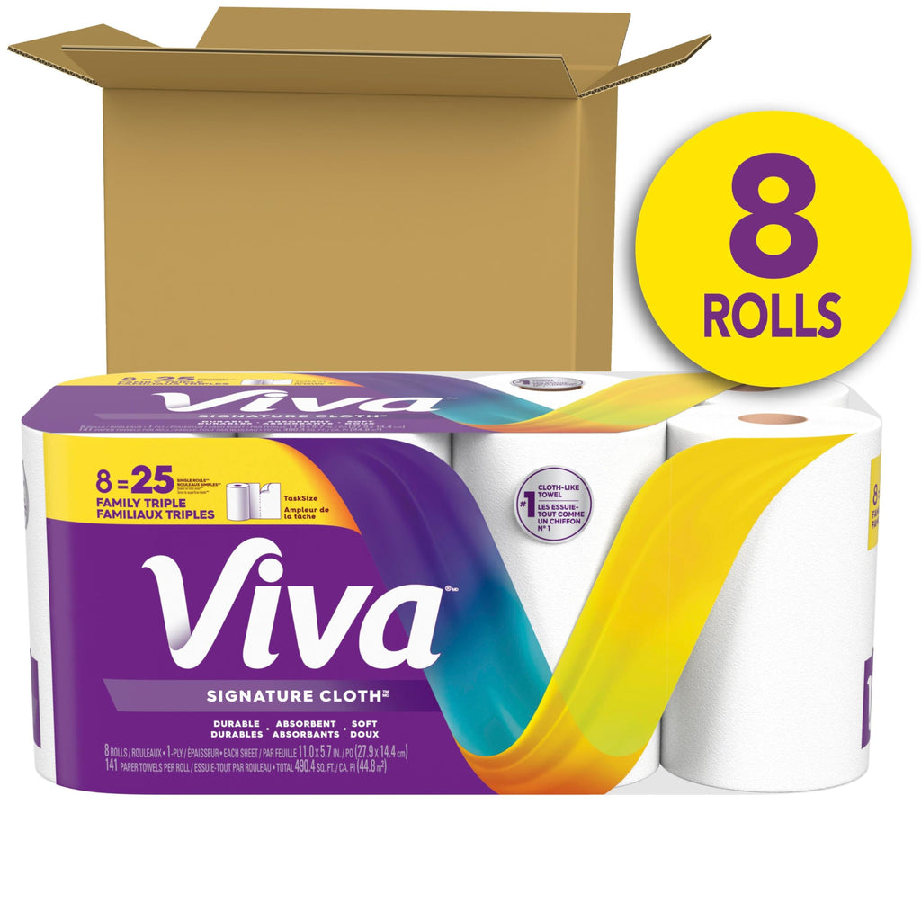 Cloth Paper Towels, 8 Triple, 141 Sheets per Roll B9642