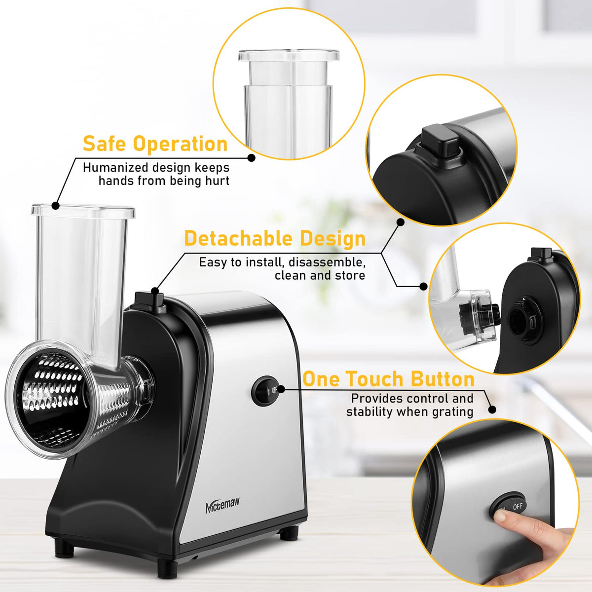 Electric Vegetable Cutter 500 W with 5 Cutting Drums O731