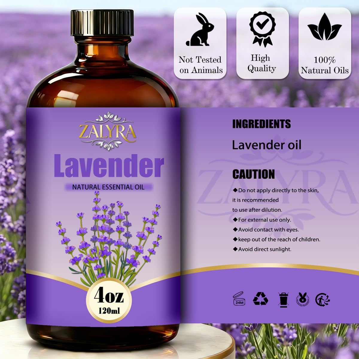Cherry Blossom & Lavender Essential Oil 4 Fl Oz + 0.33 Fl Oz B83706